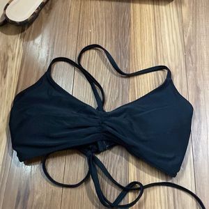 Black bikini top, large